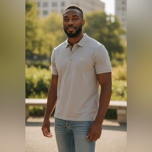 BURBERRY LONDON MENS GRAY POLO SIZE XL NWT OLD MONEY PREPPY